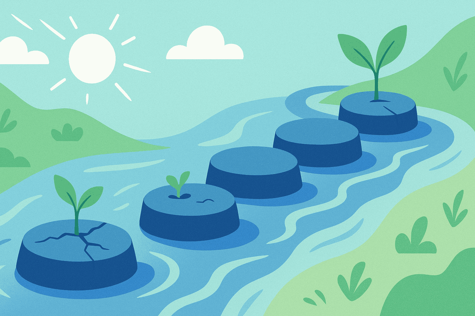 Image of stepping stones in a stream